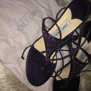 Jimmy Choo purple heel sandal